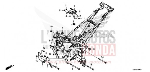FRAME BODY CBF300NAJ de 2018